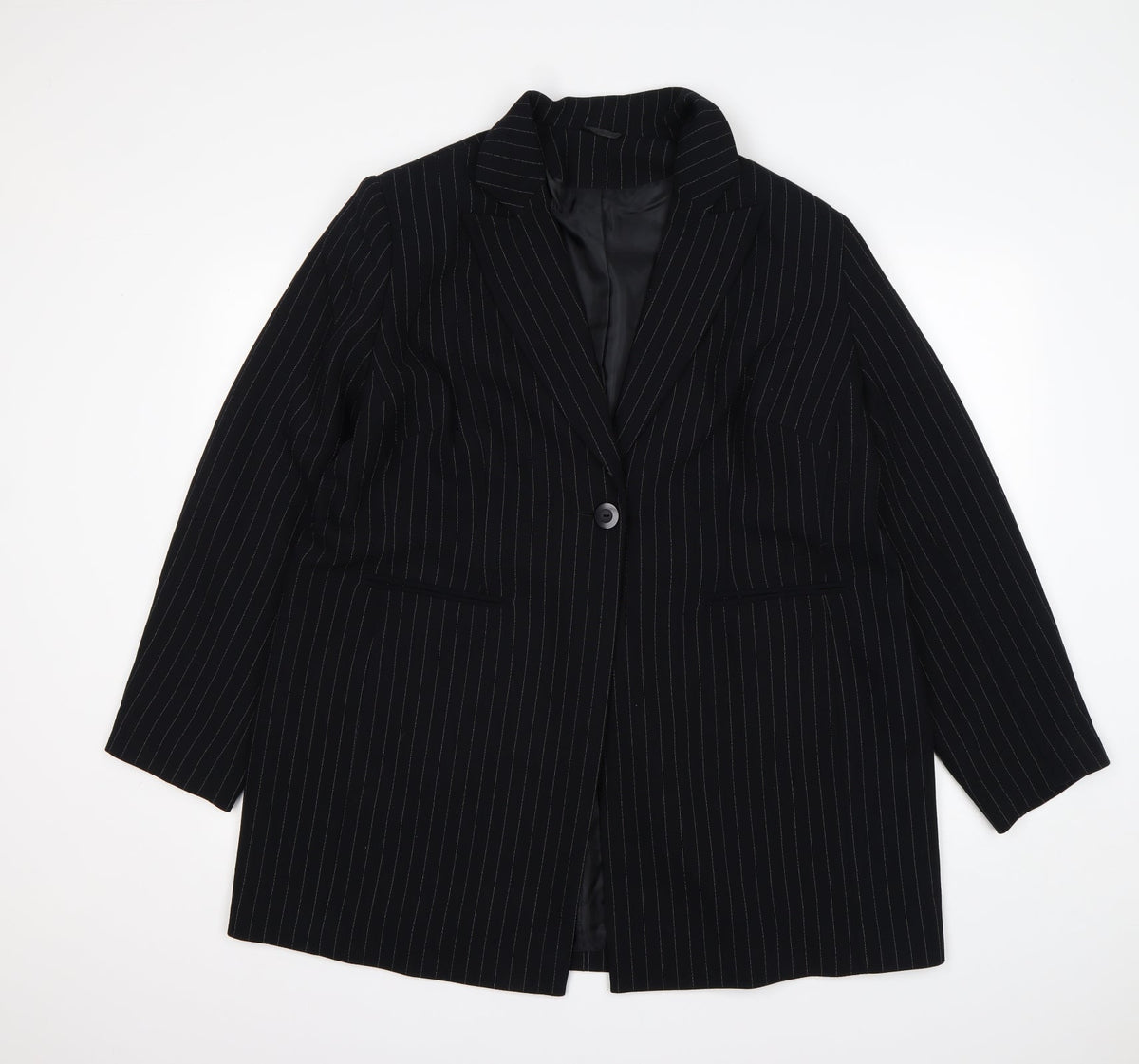 Profile Womens Multicoloured Striped Polyester Jacket Suit Jacket Size 18