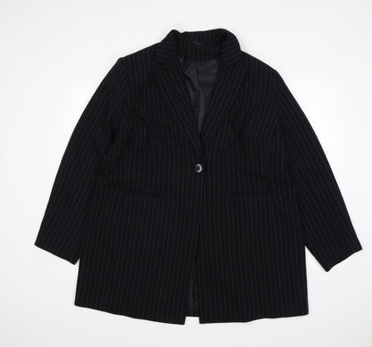 Profile Womens Multicoloured Striped Polyester Jacket Suit Jacket Size 18