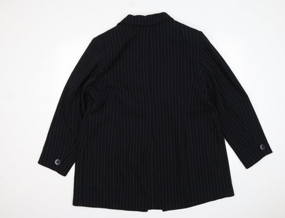 Profile Womens Multicoloured Striped Polyester Jacket Suit Jacket Size 18
