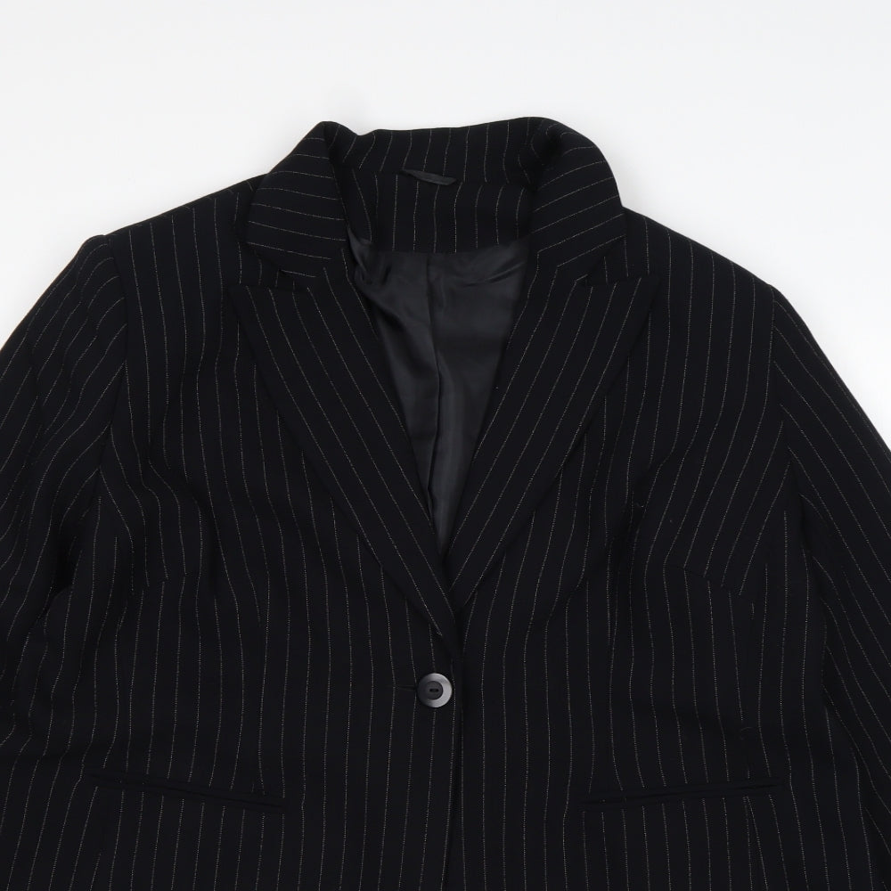 Profile Womens Multicoloured Striped Polyester Jacket Suit Jacket Size 18