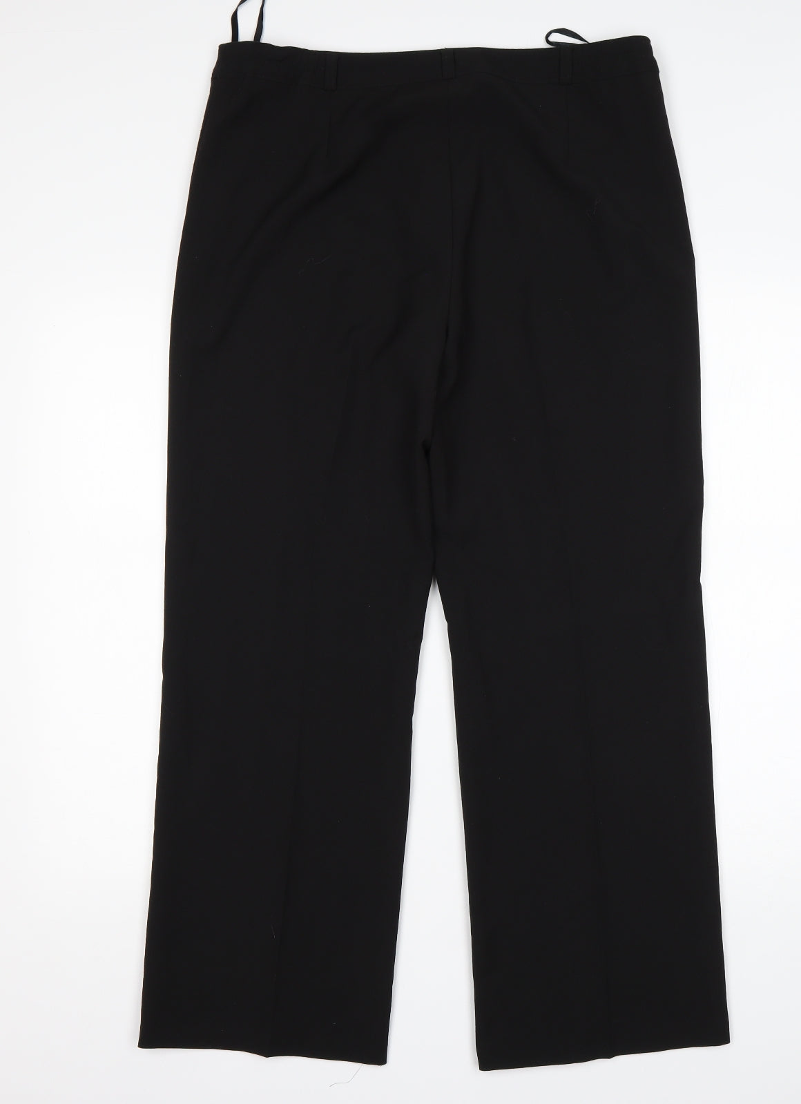 Debenhams Womens Black  Polyester Trousers  Size 12 L27 in Regular