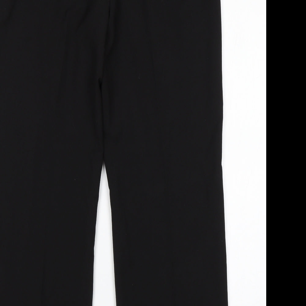 Debenhams Womens Black  Polyester Trousers  Size 12 L27 in Regular