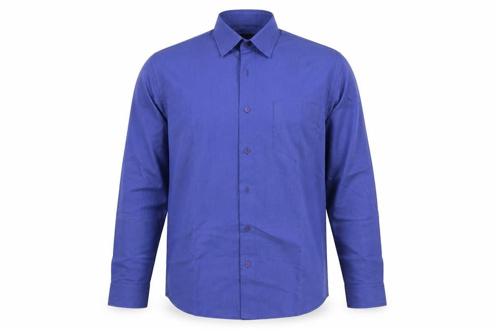 John Miller  Mens Blue  Cotton  Button-Up Size 41 Collared