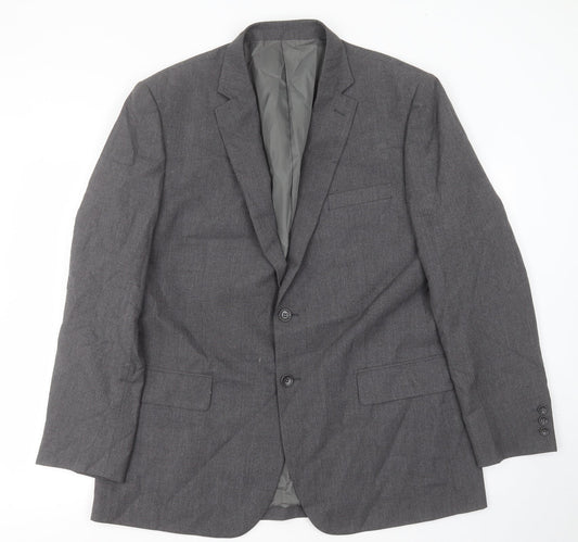 JACK REID Mens Grey  Polyester Jacket Suit Jacket Size 44