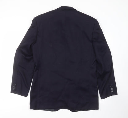 BURTONS Mens Blue  Polyester Jacket Suit Jacket Size 38