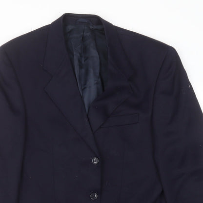 BURTONS Mens Blue  Polyester Jacket Suit Jacket Size 38