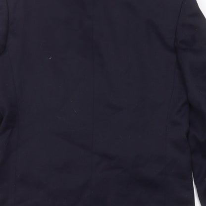 BURTONS Mens Blue  Polyester Jacket Suit Jacket Size 38