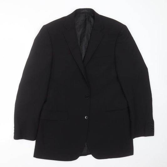 Karl Jackson  Mens Black  Polyester Jacket Suit Jacket Size 40