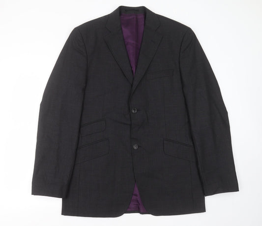 taylor & hodge Mens Grey  Wool Jacket Suit Jacket Size 42