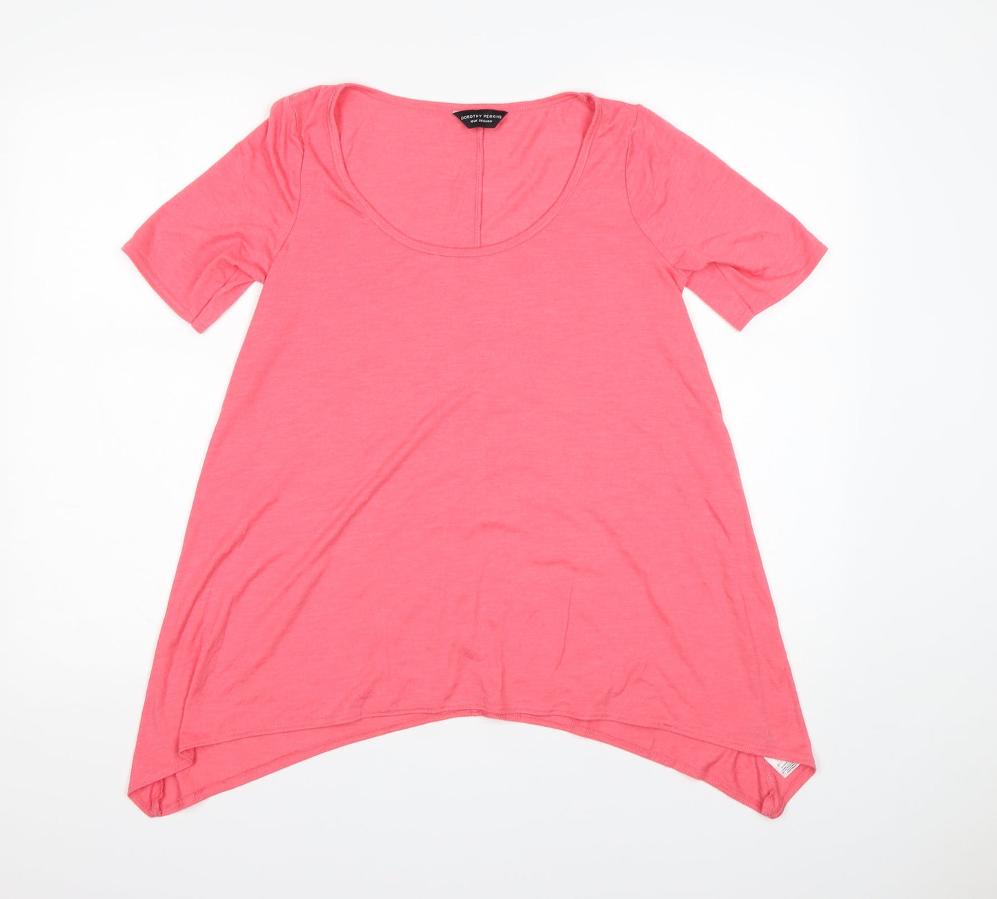 Dorothy Perkins Womens Pink  Polyester Basic T-Shirt Size 10 Round Neck