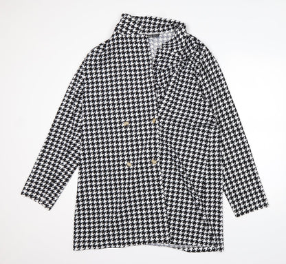 SHEIN Womens Multicoloured Houndstooth  Jacket  Size XL