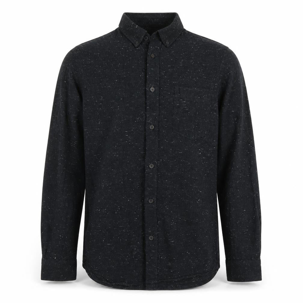 H&M Mens Black  Cotton  Button-Up Size S Collared Button