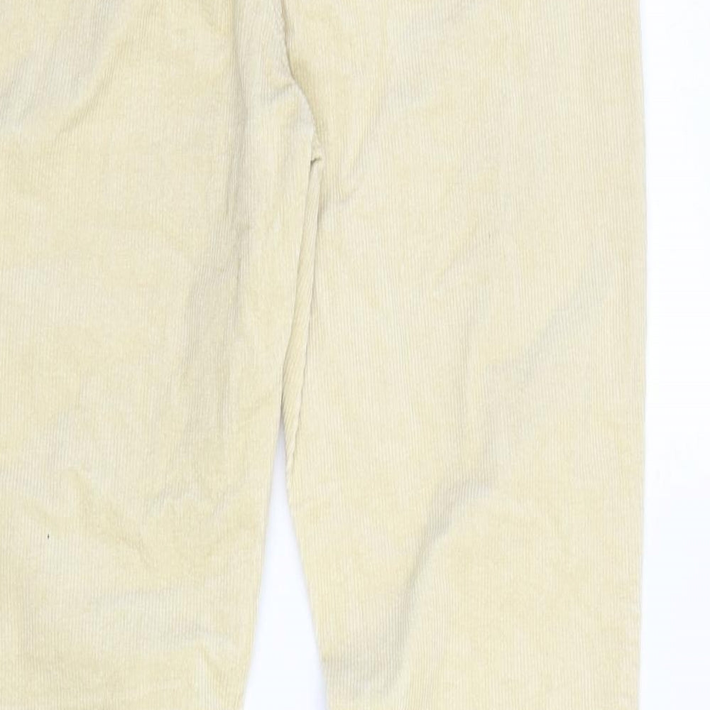 SheIn Womens Beige  Cotton Bootcut Jeans Size L L29 in Regular Zip