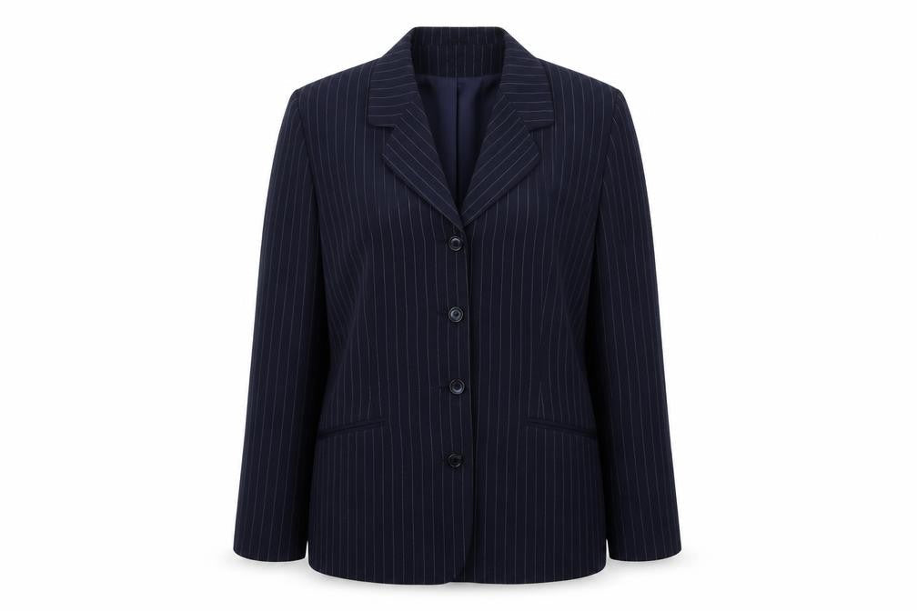 Mackays Womens Blue Striped  Jacket Blazer Size 14  Button