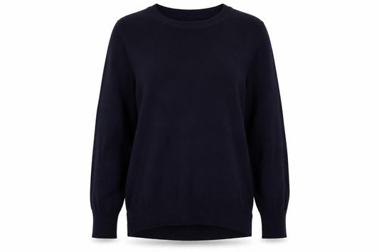 Next Womens Blue Crew Neck  Cotton Pullover Jumper Size 10