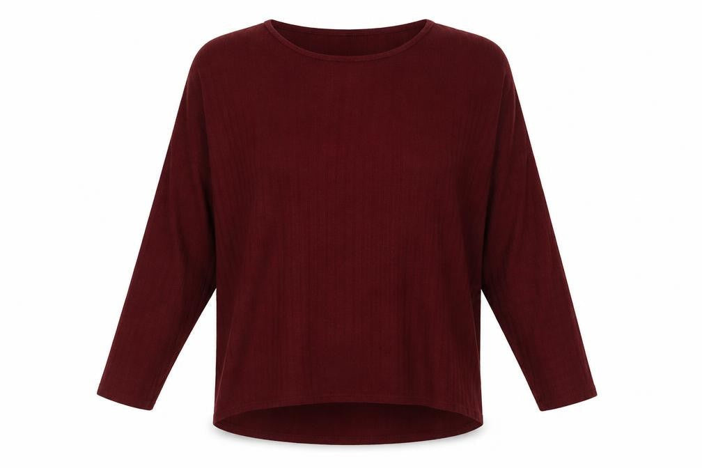 New Look Womens Red Crew Neck  Polyester Pullover Jumper Size L