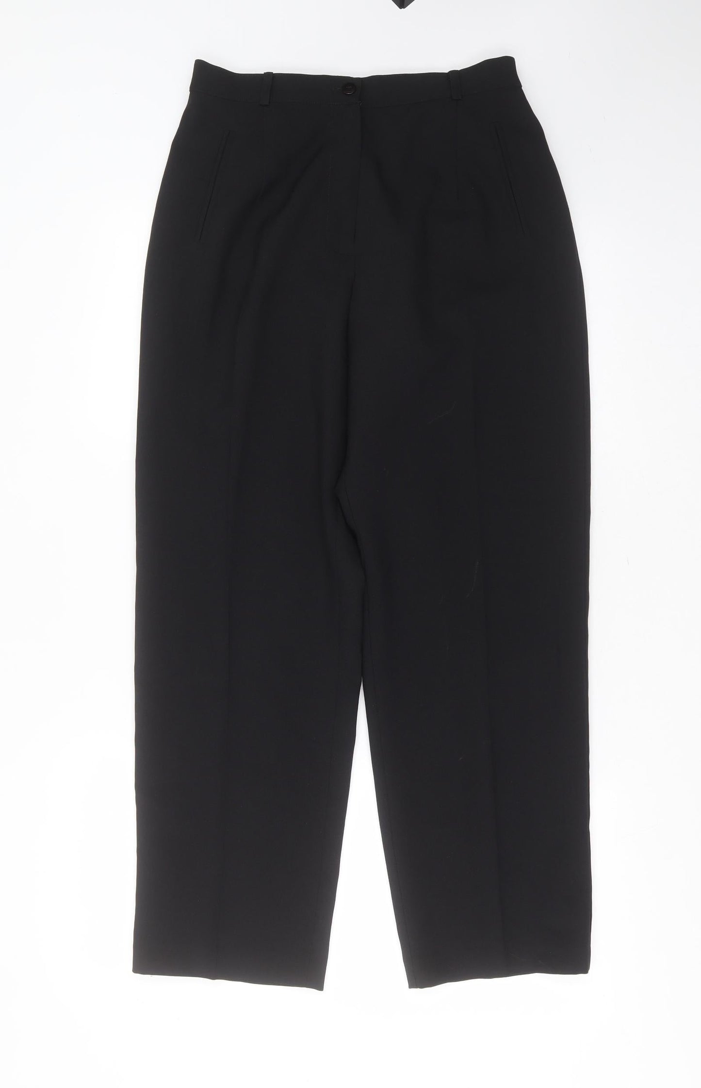 BHS Womens Black  Polyester Trousers  Size 12 L28 in Regular