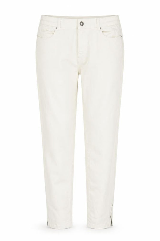Monsoon Womens White  Cotton Skinny Jeans Size 12 L30 in Slim Zip