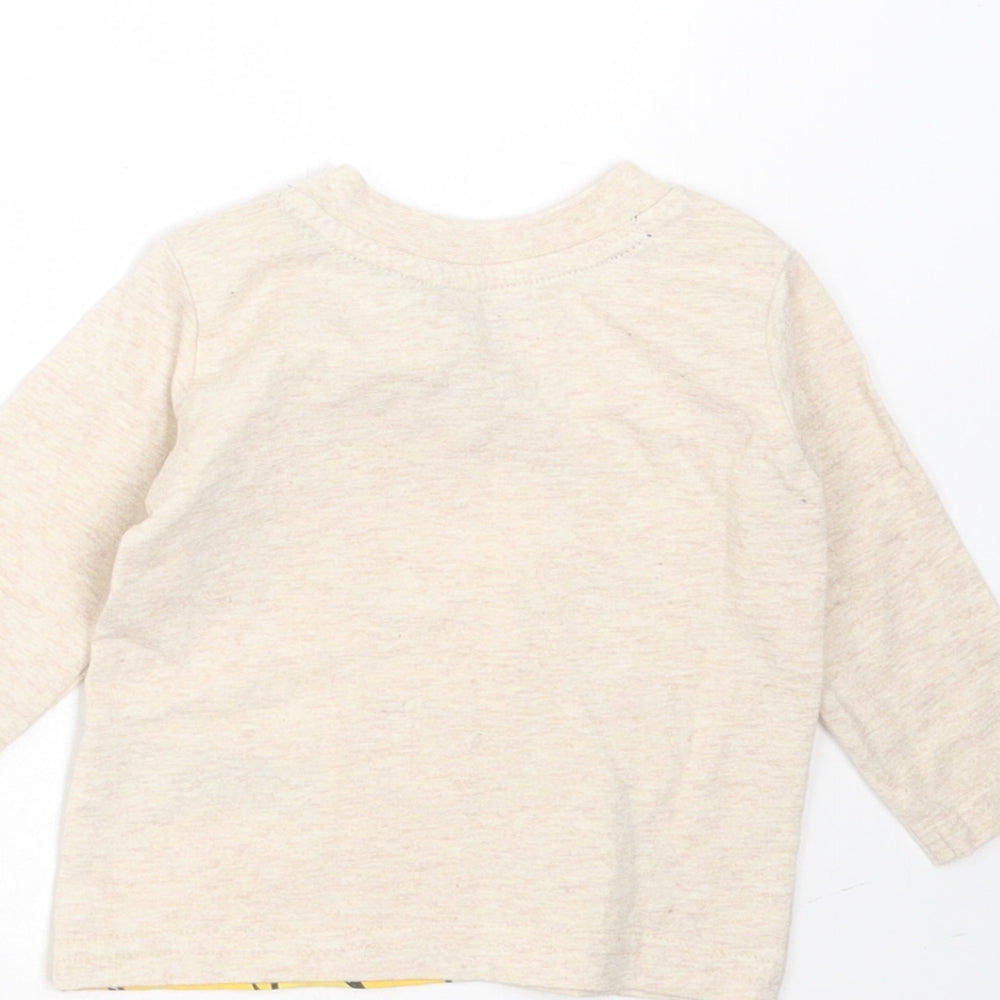 Primark Baby Beige  Cotton Basic T-Shirt Size 0-3 Months Round Neck  - Simba Lion King