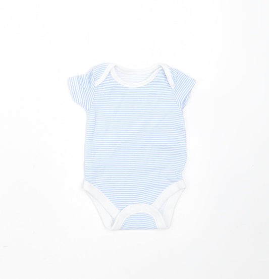Nutmeg Baby Blue Striped Cotton Babygrow One-Piece Size Newborn