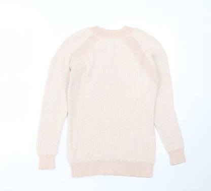 Principles Womens Pink Round Neck  Nylon Pullover Jumper Size 8