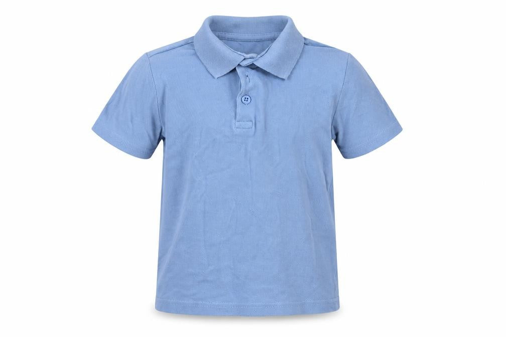 Matalan Boys Blue  Cotton Pullover Button-Up Size 5 Years Collared Button - School Wear