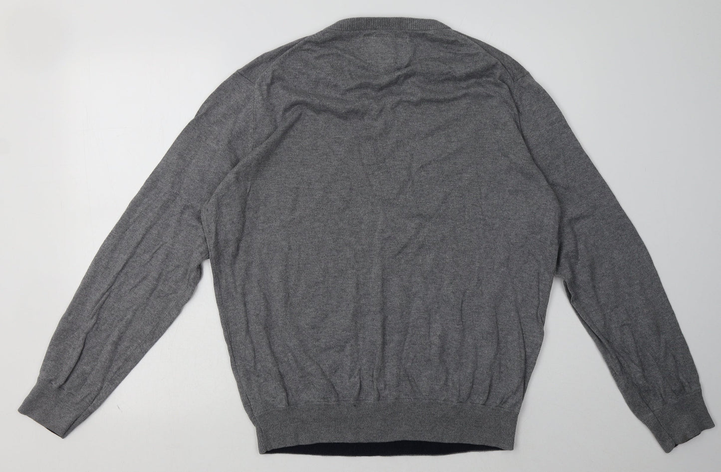 Stone Bay Mens Grey  Cotton Pullover Sweatshirt Size L