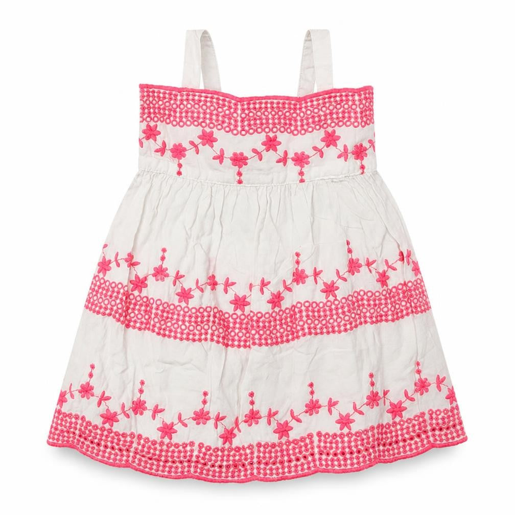 F&F Girls Pink Geometric Cotton A-Line  Size Newborn  Square Neck Pullover