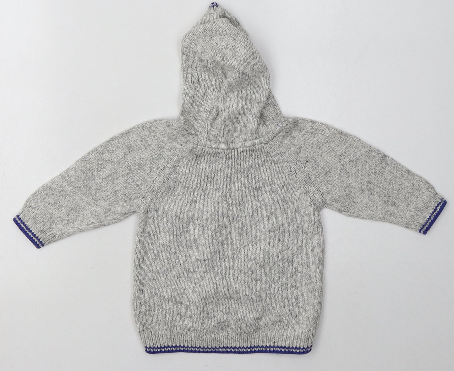 NEXT Boys Grey Geometric Cotton Basic Casual Size 6-9 Months Crew Neck Pullover - Star Print