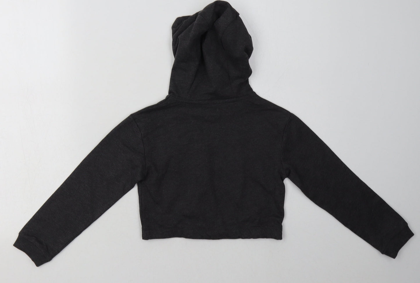 Studio Girls Grey  Cotton Pullover Hoodie Size 6-7 Years  Pullover - Cropped