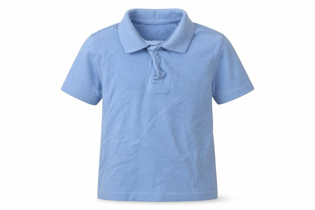 Matalan Boys Blue  Cotton Basic Polo Size 5 Years Collared Button - School Wear