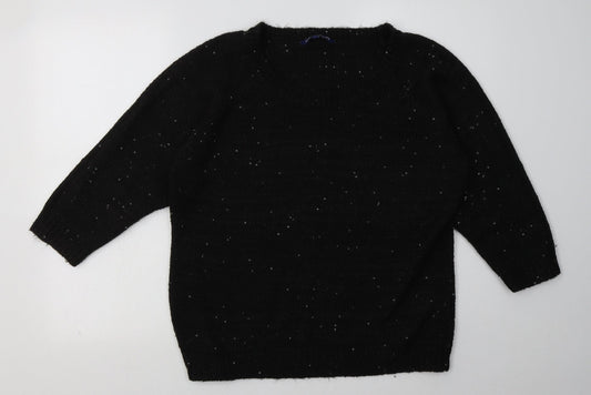 Store Twenty One Womens Black  Acrylic Pullover Sweatshirt Size L  Pullover - Sequin Detail