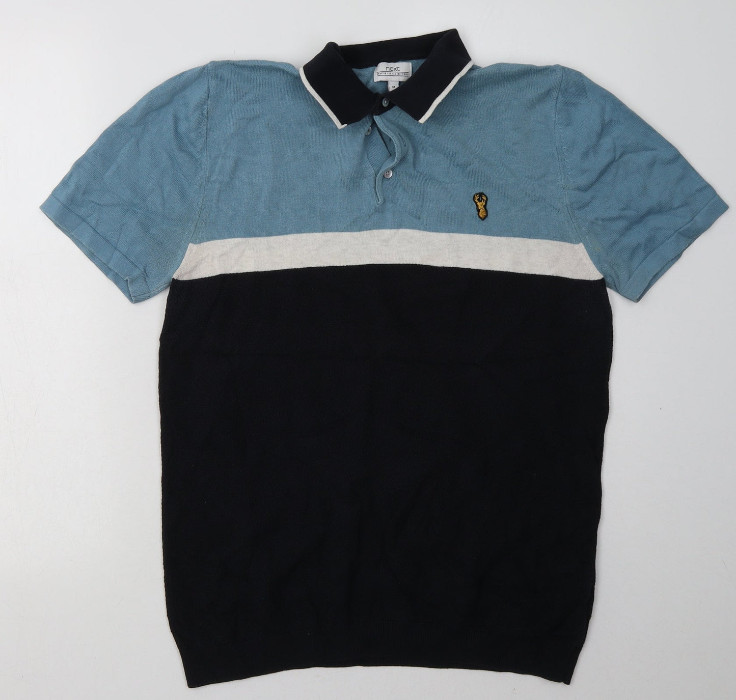 NEXT Mens Blue Striped Cotton Pullover Sweatshirt Size M