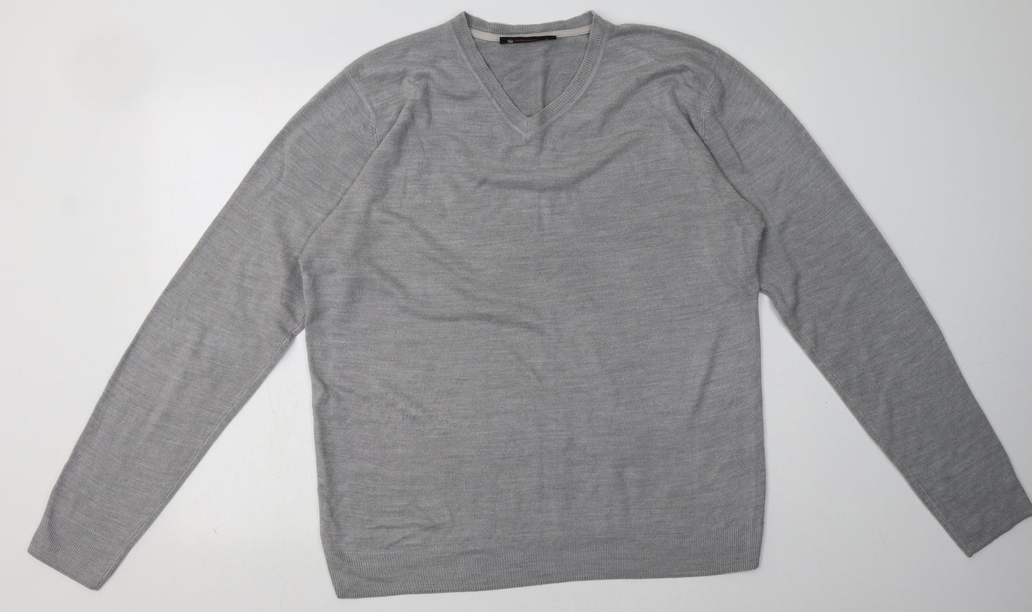 Burton Mens Grey  Acrylic Pullover Sweatshirt Size L