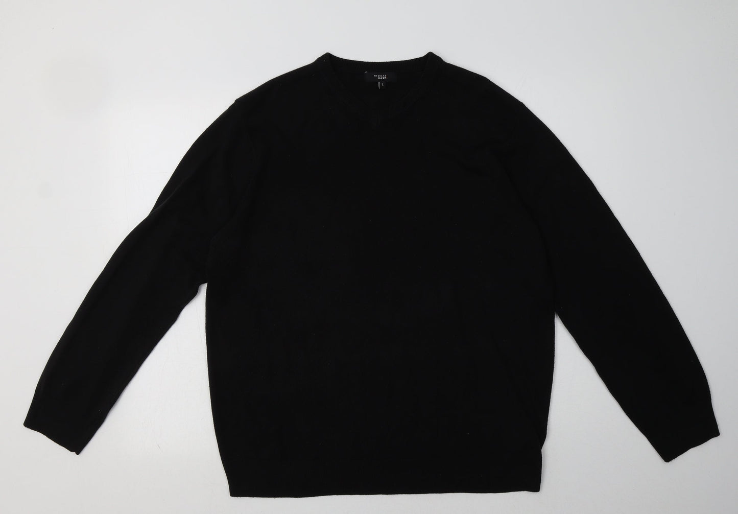 Debenhams Mens Black  Acrylic Pullover Sweatshirt Size L