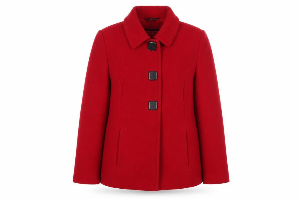 Bonmarché Womens Red Overcoat Coat Size 14