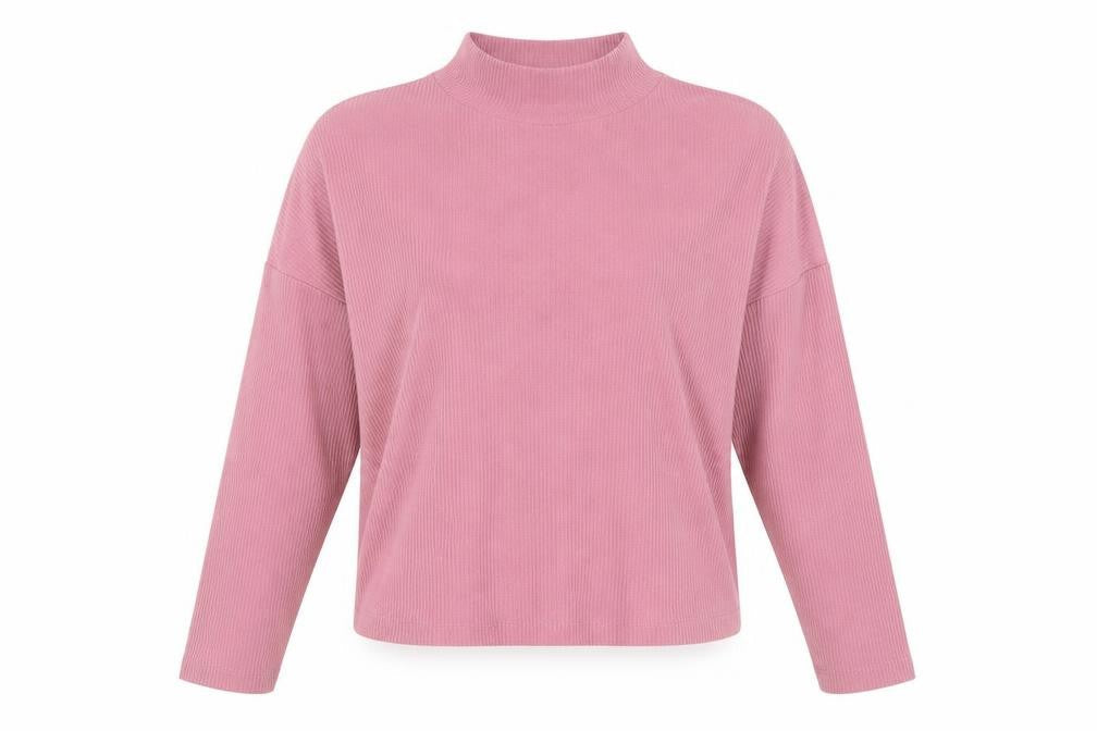 Red Herring Womens Pink Mock Neck  Polyester Pullover Jumper Size 8