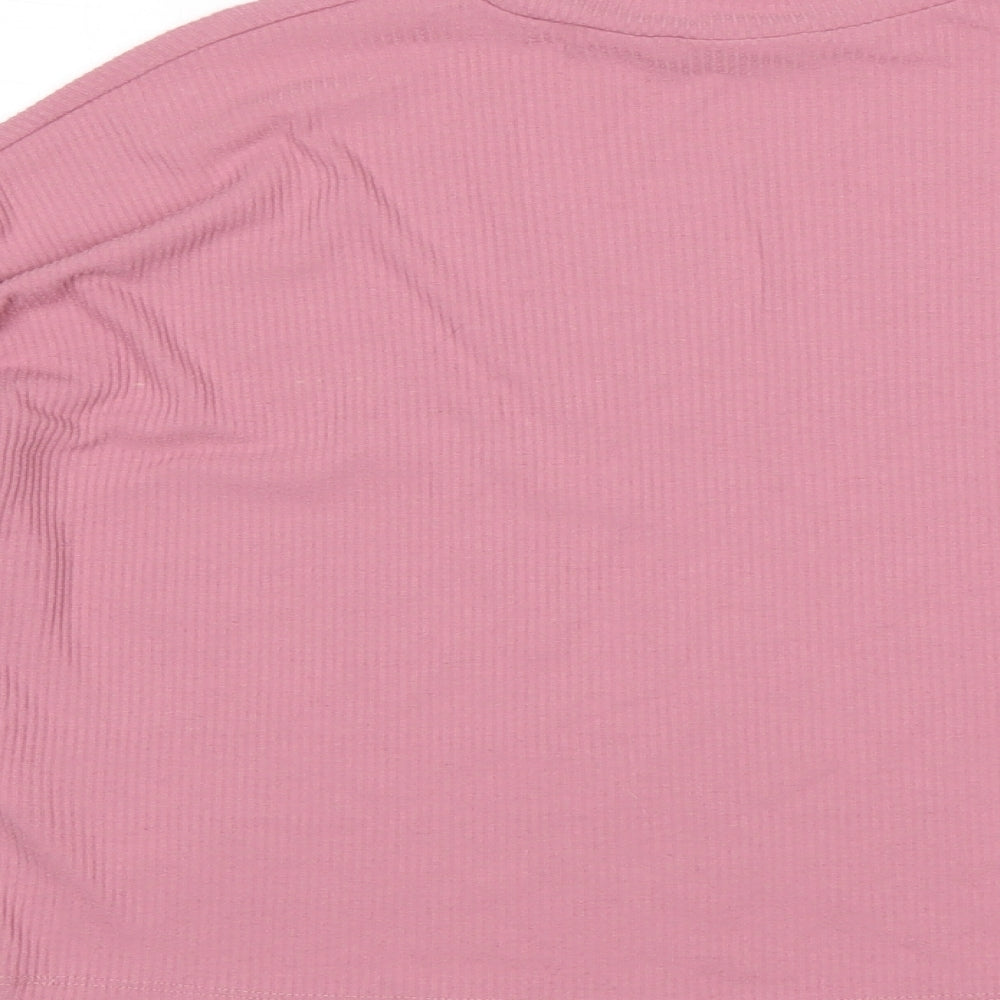 Red Herring Womens Pink Mock Neck  Polyester Pullover Jumper Size 8