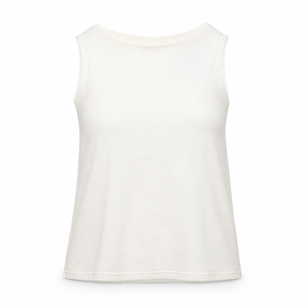 N ew Look Womens White  Polyester Basic Blouse Size 10 Round Neck