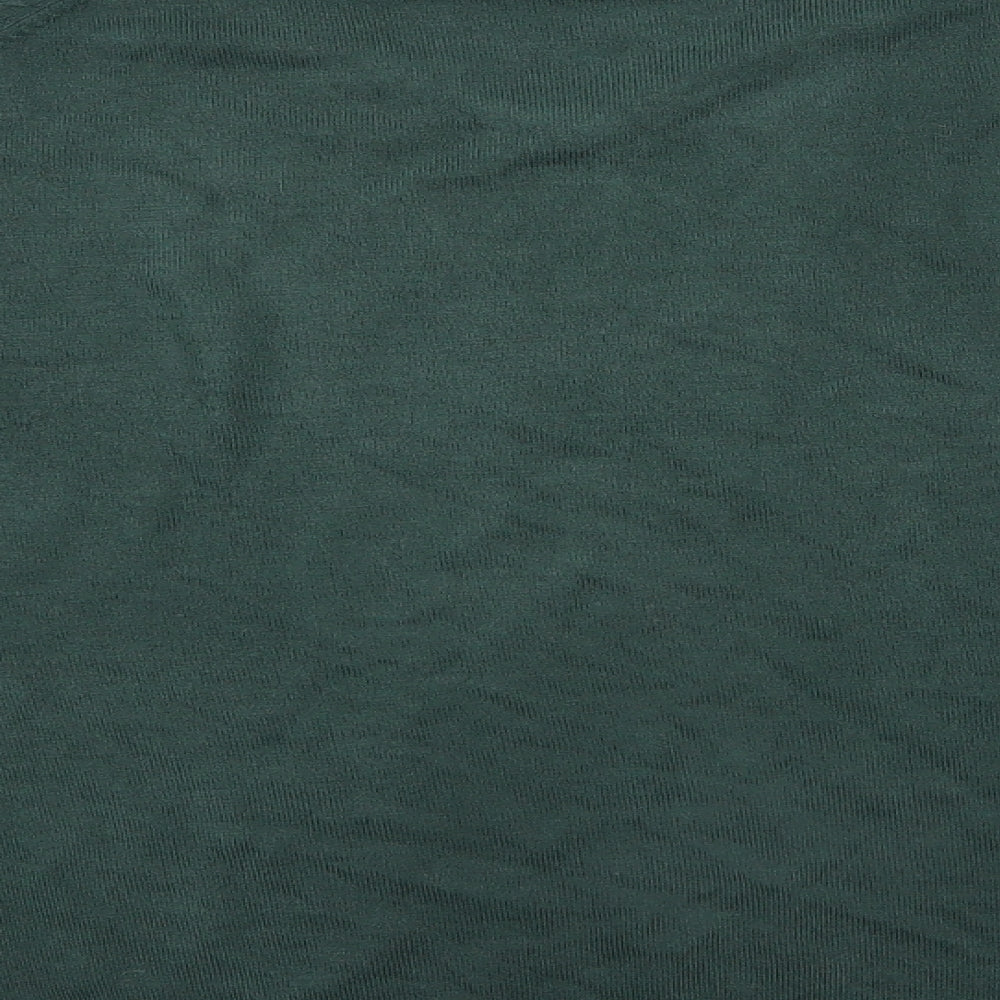 M&S Mens Green V-Neck  Acrylic Pullover Jumper Size L