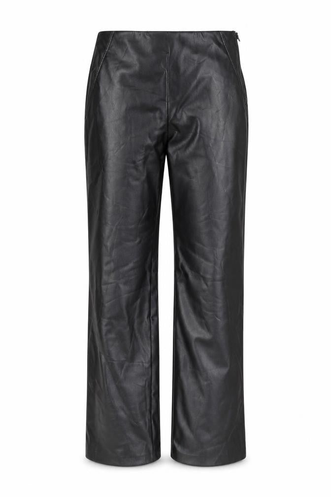 Preworn Womens Black  Polyurethane Trousers  Size 30 in L29 in Regular