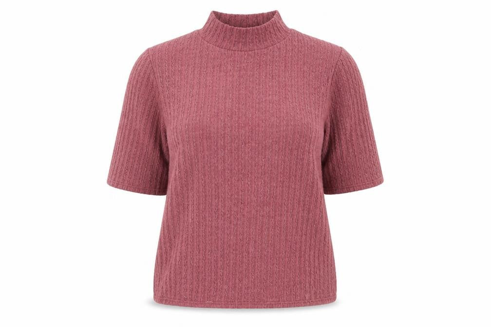 George Womens Purple Round Neck Striped Polyester Pullover Jumper Size 18