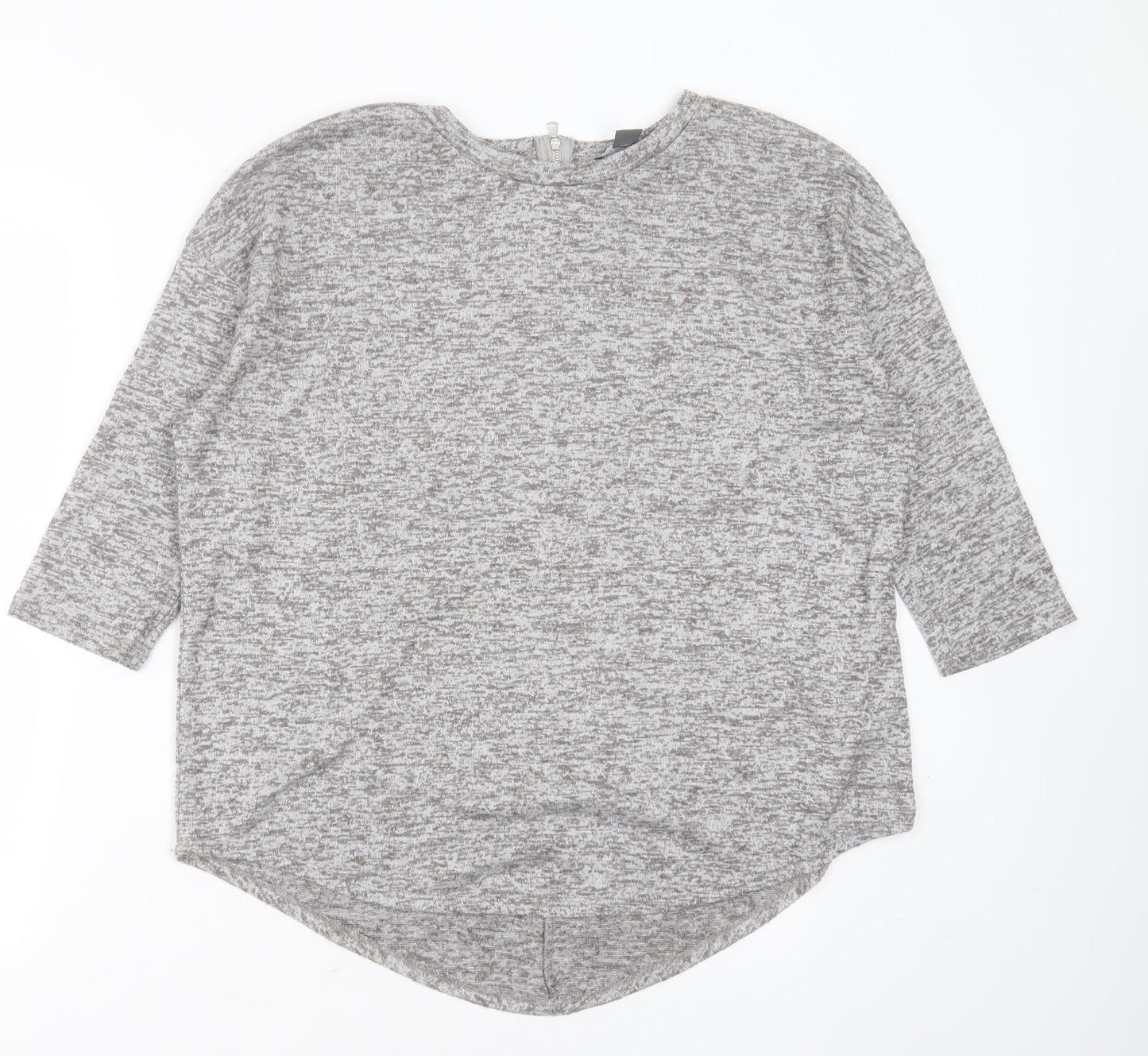 Primark Womens Grey Round Neck  Polyester Pullover Jumper Size M