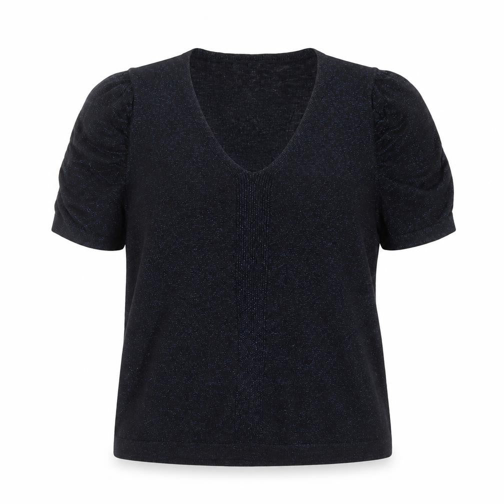 NEXT Womens Blue V-Neck  Viscose Pullover Jumper Size 14   - glittery