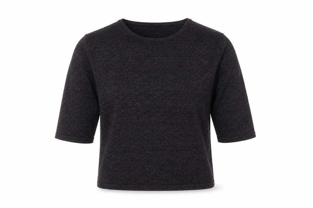Suchita Womens Black Round Neck  Viscose Pullover Jumper Size S