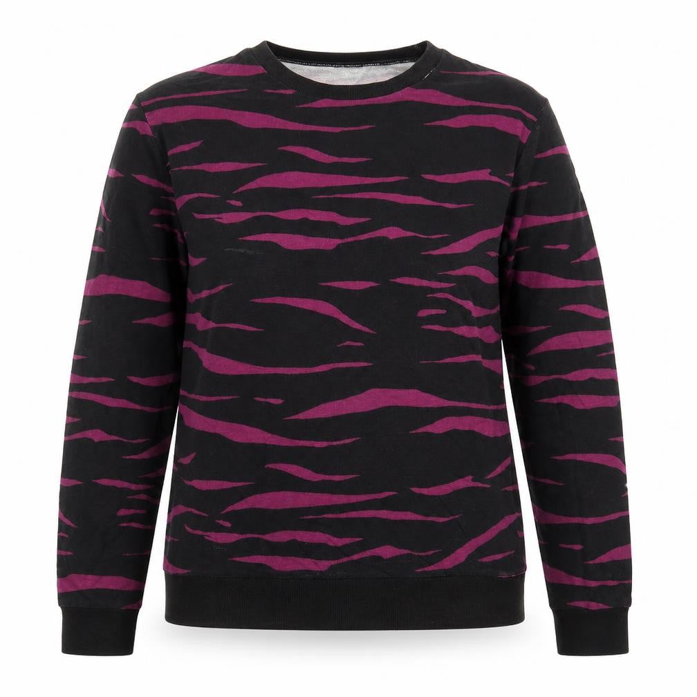 Divided by H&M Womens Black Geometric Cotton Pullover Sweatshirt Size XS