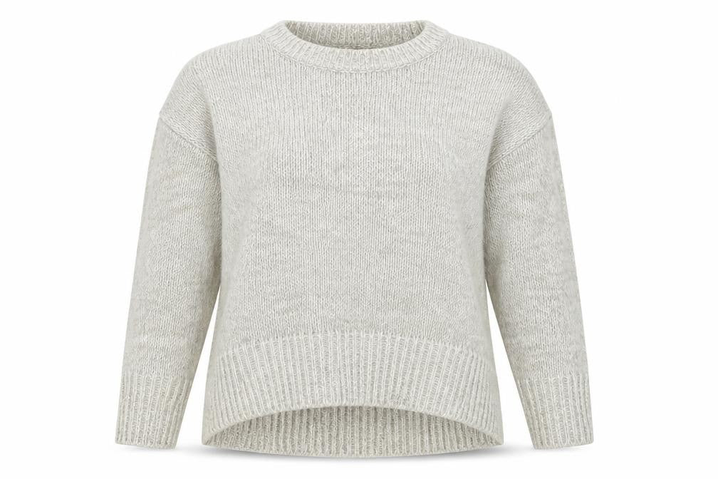New Look Womens Grey Round Neck  Acrylic Pullover Jumper Size S