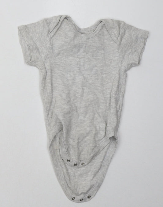 Pure Baby Baby Grey  Cotton Babygrow One-Piece Size 12-18 Months  Buckle