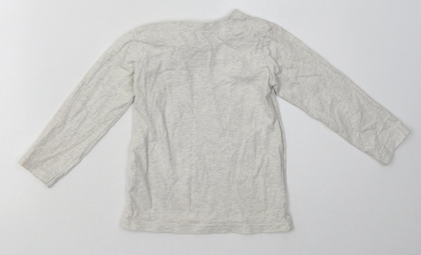 George Baby Grey Geometric Cotton Basic Casual Size 18-24 Months Crew Neck Pullover - Christmas