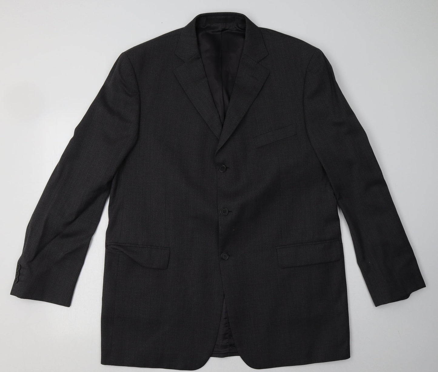 Marks and Spencer Mens Grey  Wool Jacket Blazer Size 44
